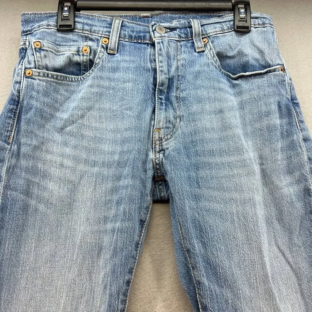 Levi's Men's 505 Premium Denim Jeans Straight Size W32 x L32 Big E - Picture 6 of 15
